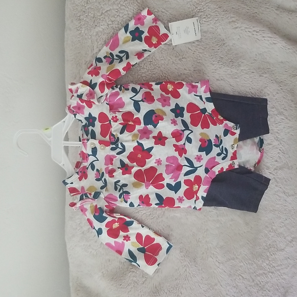 New Carter's baby Floral outfit